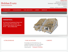 Tablet Screenshot of holzbau-evertz.de